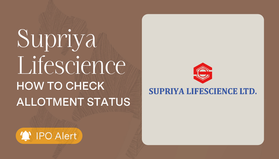 Supriya Lifescience IPO Allotment Status Online