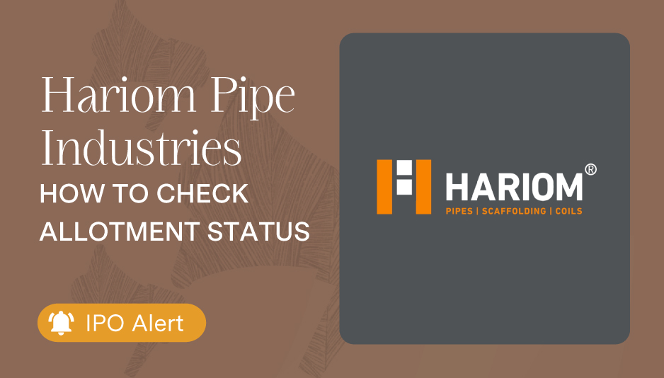 How to check allotment status of Hariom Pipe Industries IPO