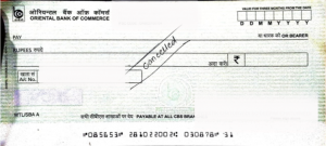 icici bank blank cheque